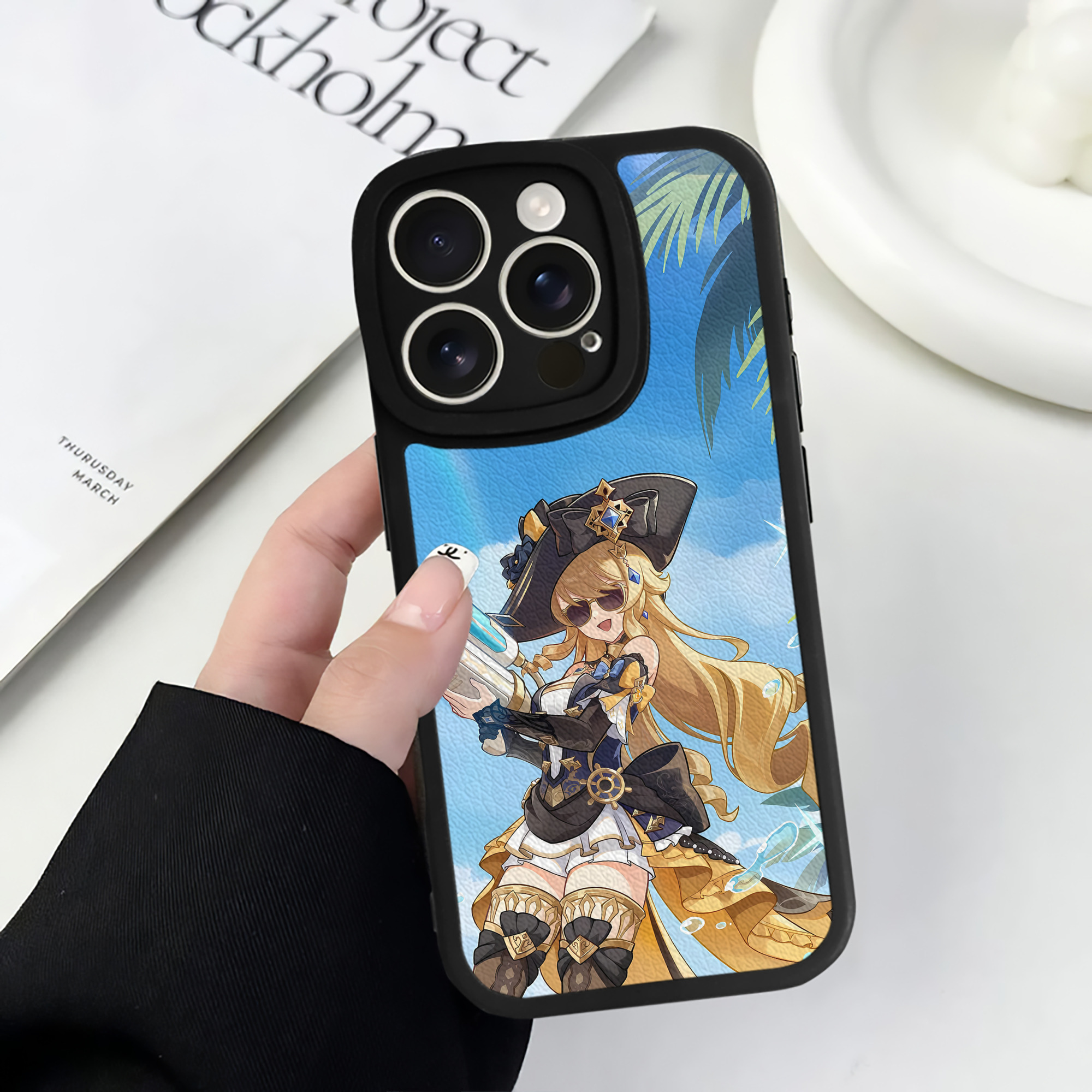 げんし神 genshin 【iPhone 16シリーズ対応】シリコンスマホケース（レザー調） 材質：シリコン